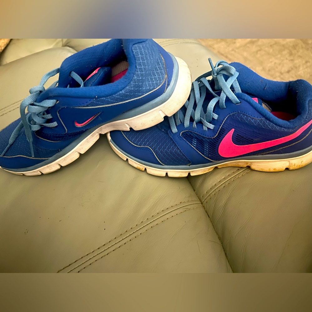 Blue and pink Nike